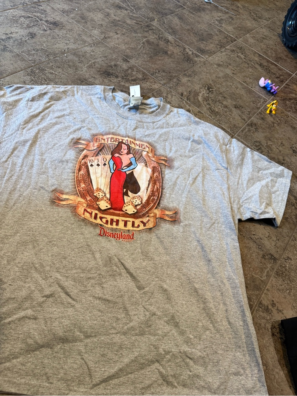 Disney Gray T-Shirt with Red & Blue Graphic